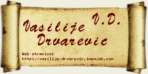 Vasilije Drvarević vizit kartica